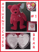 #1 Bear - Ty Beanie Baby